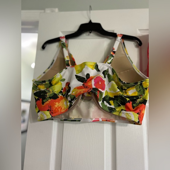 Fruit Print Longline Underwire Swim Top - Picture 4 of 4
